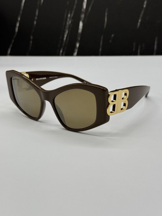 NEW BALENCIAGA BB0287S 003 BROWN CAT EYE WOMEN SUNGLASSES BALENCIAGA EYEWEAR main image 4